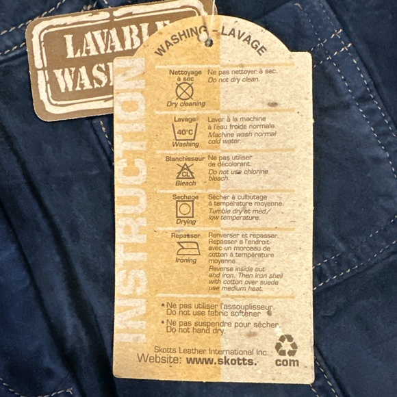 Boho Chic Washable Suede Skirt Skotts Vintage Y2K 6 Blue Midi Western NWT 90s - Picture 3 of 7